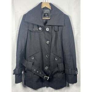 MODA international wool coat womens medium black casual winter
